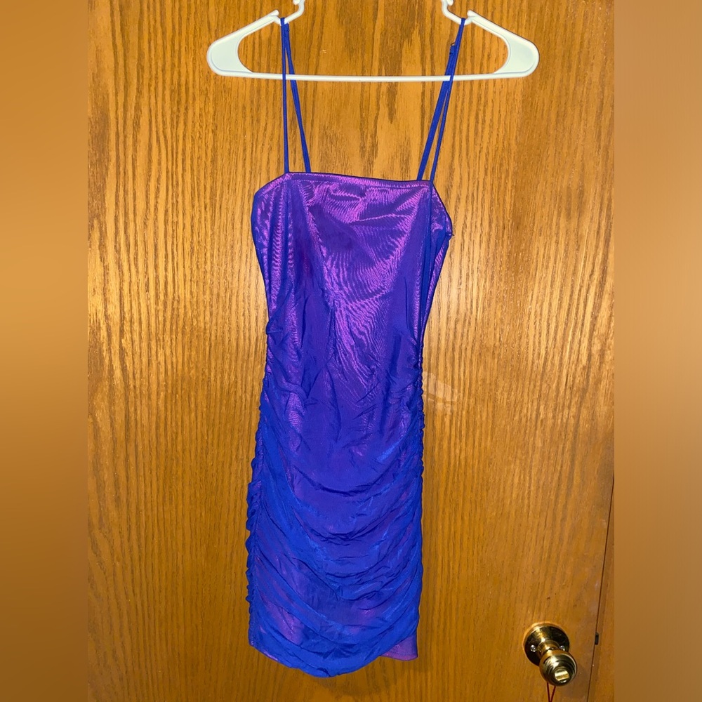 Purple/pink mesh bodycon dress from Fashion Nova :)